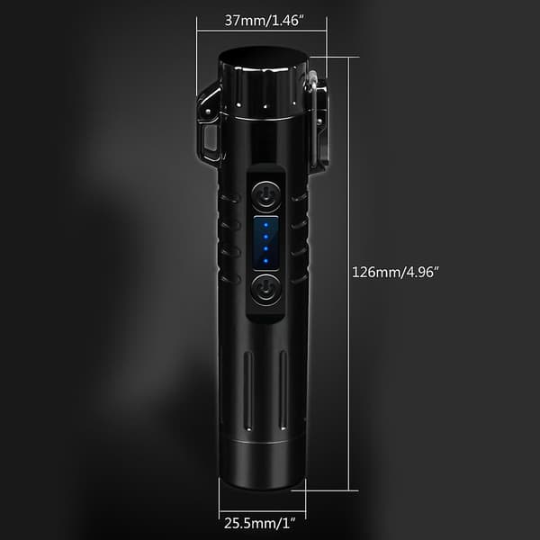 Vindsikkert Pulse Arc USB Genopladelig Lighter med Razor Portable GadgetsBY Black