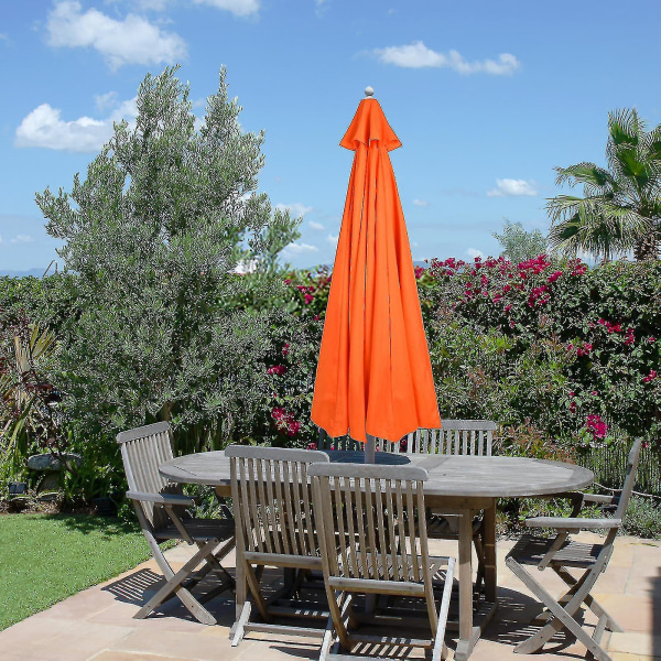 Bestselger Erstatning Stoff Hage Parasol Baldakin Deksel For 3m 6/8 Arm Patio Sol Paraply 50% TilbudBY Tan 300cm*8k