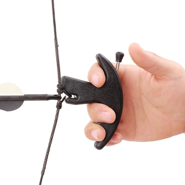 Bueskydning Tommelfingerudløser, 3 Finger Bueskydning Release Aids Greb Caliper Compound Bue [DM] Orange