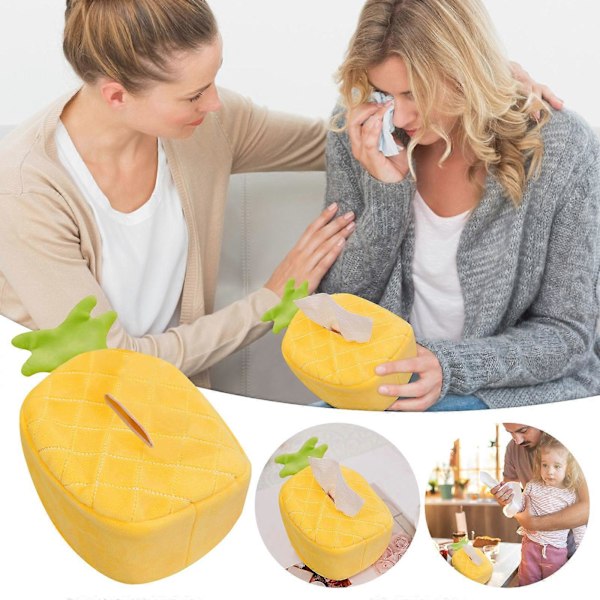 Ananas Plys Frugt Vævsæske Bil Vævsæske Husholdningsartikler Vævsæske FLYE1957 Yellow One Size