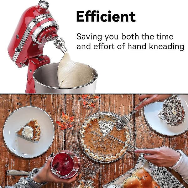 Dej krog erstatning til Kitchenaid stand mixer, rustfrit stål K45dh dej krog til K45 K45ss S