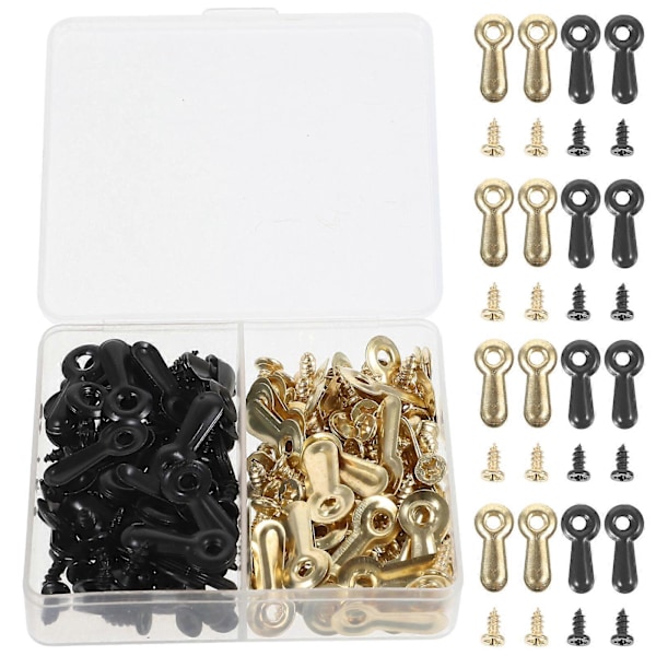 120 stk. Billede Ramme Hardware Backing Clips med skruer til håndværk hængende billeder 2.00X0.50X0.10CM