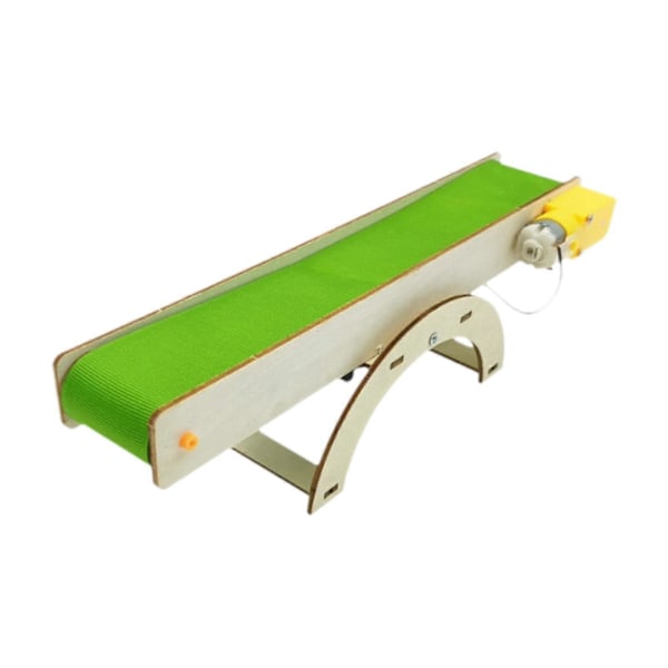 Elektriskt transportband Modell Pojke Flickor Projekt Barnpresent Montering 3D-pussel Green 27cmx8cm