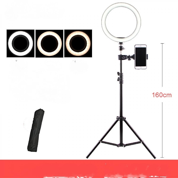 26cm LED-rengasvalo Meikki Rengasvalo Videolle, Studiolle, Meikille, Himmennettävä 3 Valotilaa, Helppo Kantaa Ja Asentaa (FMY)