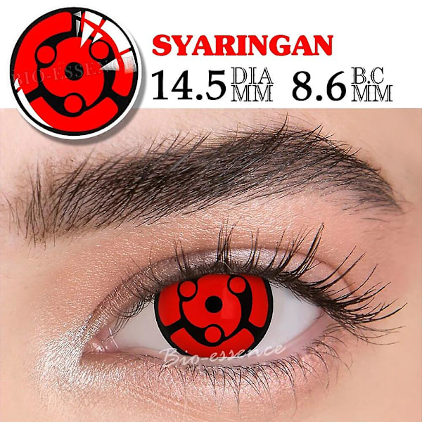 Tib 1 Pari Sharingan Kosketuslinssit Silmille Cosplay-Linssit Anime-Linssit Uchiha Sasuke Kakashi Linssit Anime-Tarvikkeet (FMY) Syaringan