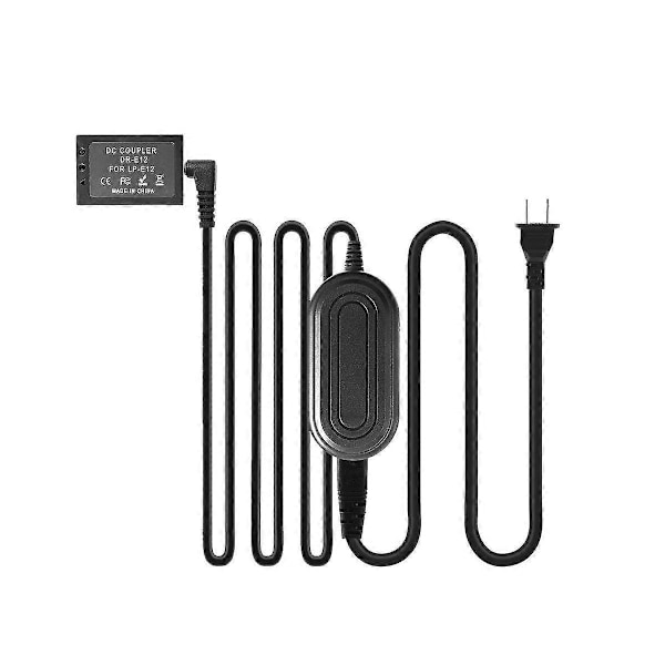 LP-E12 Dummy Batteri for M M2 M10 M50 M100 M200 Mark II Kamera Dummy Kobling EU-Plugg