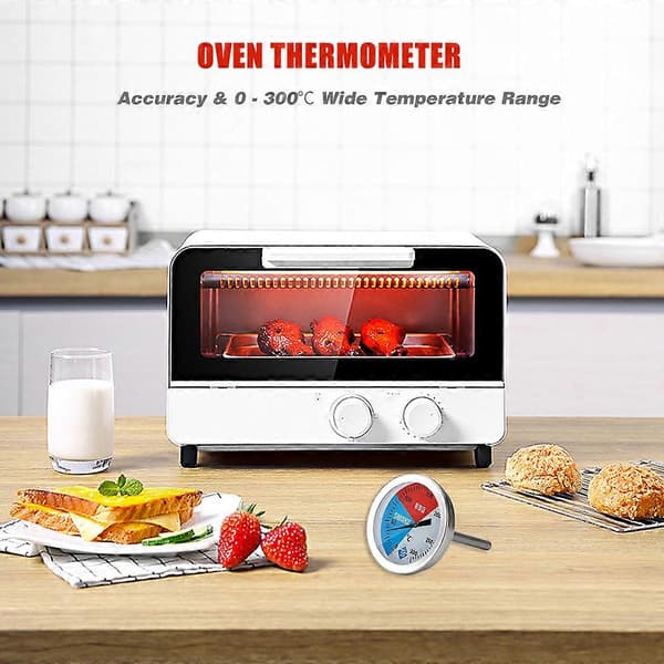 Temperaturmåler 0-300 Grader Celsius Måler Rustfrit Stål Koge Termometer til Grill BBQ Grill Ryger Ovn