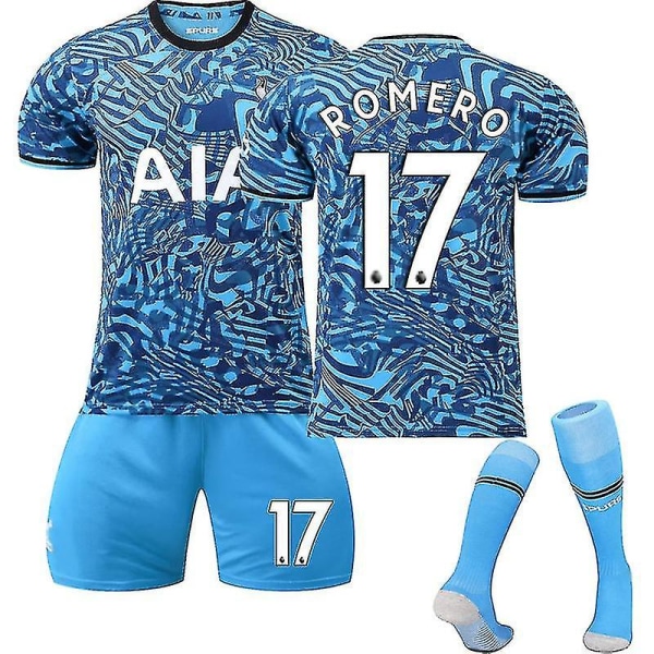 2223 Ny Tottenham Away Jersey Kits Voksen Fodboldtrøje Træning T-shirt Børne Fodboldtrøje ROMERO 17 Kids 22(120-130CM)