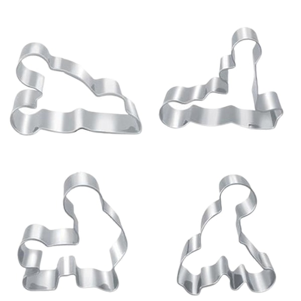 4-pack Kakformar Sex Love Vuxen Mönster Icke-klibbigt Rostfritt Stål Kakdegsskärare För Bageri Kaesi Stainless Steel