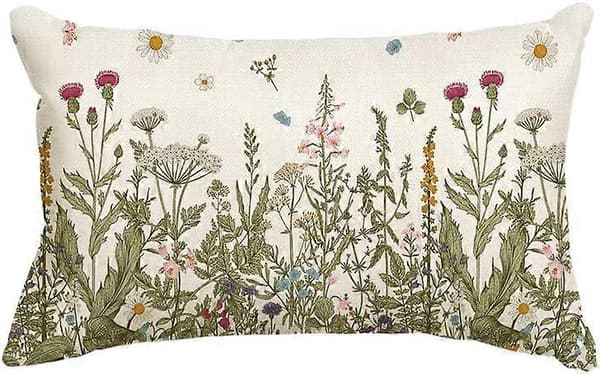 Forårspudebetræk, 30 x 50 cm pyntepudebetræk til sofa