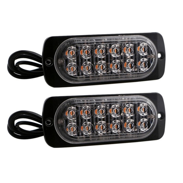 12 Led Strobe Warning Light Easy To Install Indicator Lamp For Truck Accessories Supply