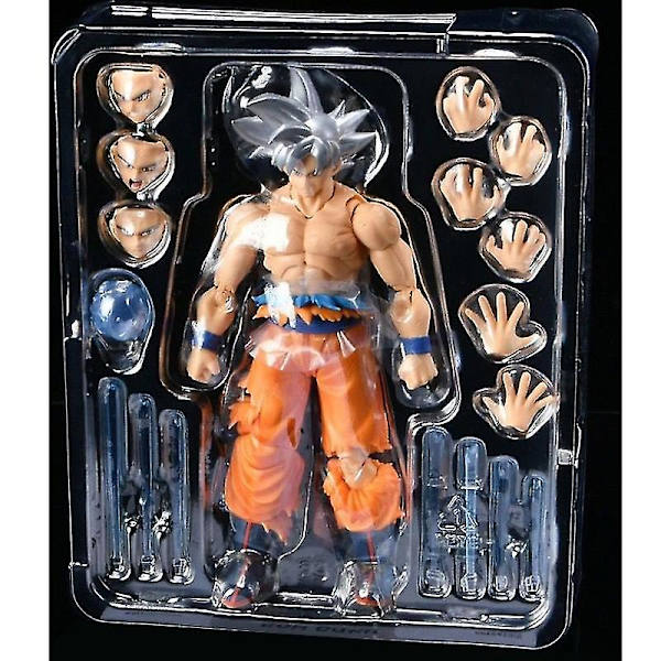 Anime Dragon Ball Figur Son Goku Figur SHF Super Hvit Håret Son Goku PVC Action Figur Modell Dukke Leke Figur Gave Til Barn White