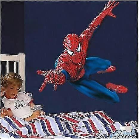 Stora Spiderman Väggdekaler Barn Pojkar Sovrum Dekal Konst Mural Dekor.