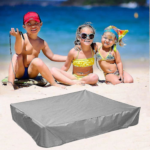 Vanntett sandkassedeksel, presenning sandkassedeksel, leketøy sandkassedeksel - XC Grey 200x200x20cm