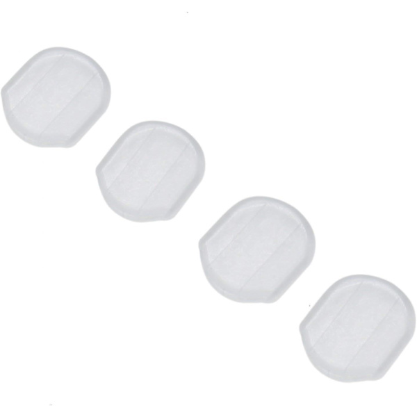 100 stk. Klart Komfortpuder Ørepude til Klipsøreringe, 0,39 tommer * 0,55 tommer Transparent Usynlig Øreklips Pude Oval Anti-slip Pude