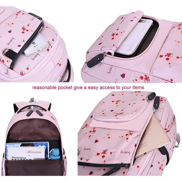 Dames Ryggsekk Skoleveske - Rosa