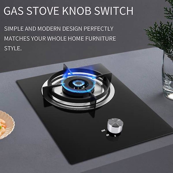 5 stk. Metal Gasovn Knapper 8mm Kogeplade Kontrol Ovn Knap Brænder Knap Gas Hob Switch Udskiftning TilbehørBY Silver