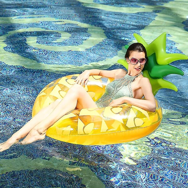 Uppblåsbar Pool Float För Vuxen Uppblåsbar Pool Float Tube Pool Badring Yellow