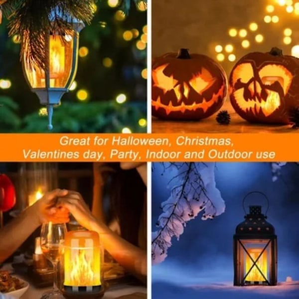B22 E27 LED-flammepære 4 moduser fest LED-flammeeffektlys simuleringsbrannlys
