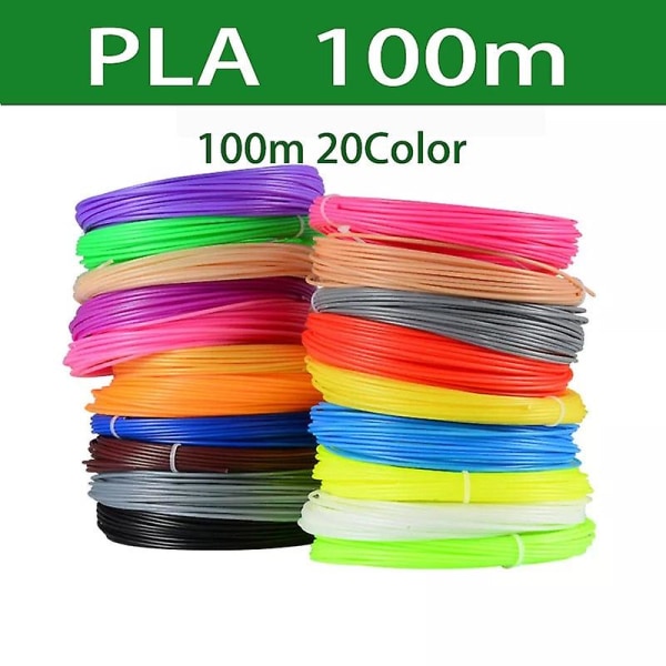 PCL-filament för 3D-penna, filamentdiameter 1,75 mm, 100 m, plastfilament för 3D-skrivarpenna, barnsäker påfyllning Pcl 15m 3
