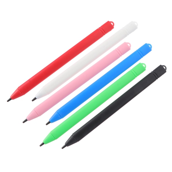 6 stk Tablett Tegnepenn Barn Skrivetablettpenner LCD Skrivetablettpenn Tablettpenn Barn Stylus Touchpenn 12.2x1.9cm