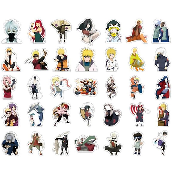 100 st Cartoon Anime Naruto Dekaler för Skateboard, Resväska, Gitarr, Laptop Multicolor 100 Pcs