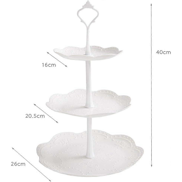 inherited behone 2-delt Display Stativ Kagefad Cupcake Stativ 3-lags Serveringsfade Cupcacks Frugt Mad Stativ