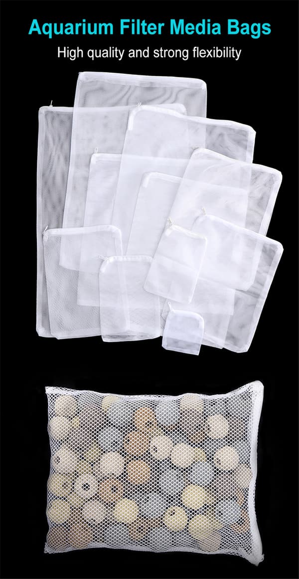 Akvariefilterposer 5-pak Hvid 30×25 cm