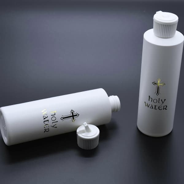250 ml katolsk kristen helligvannflaske tom gullfarget for kors tom beholder