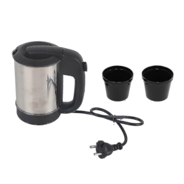 0.5L Mini Reise Elektrisk Vannkoker Automatisk Avstenging Rustfritt Stål 220V EU Plugg