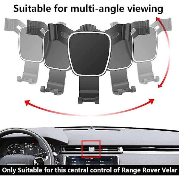 Biltelefonholder til 2018-2020 Land Rover Range Rover Velar SUV Autotilbehør Navigation Braket Indretning Mobiltelefonholder
