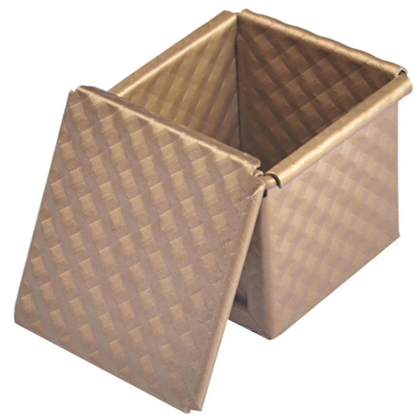 6x firkantet brødform med låg toastform brødform Pullman brødform med låg non-stick mini vand C