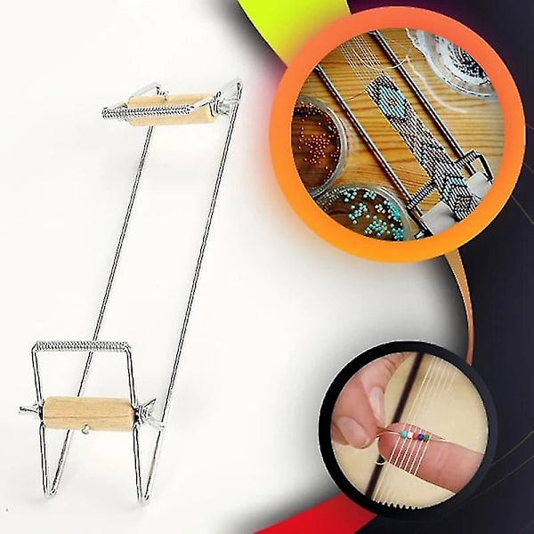 DIY Trävävning Pärlvävstol Kit för Smycken Armband Handgjord Stickmaskin Trä Legering Material