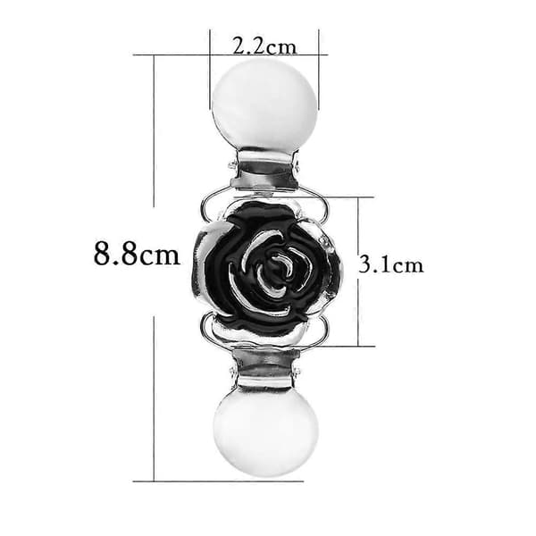 Elegant Legering Plating Krage Clip Blomstermønster Brosje Smykker Gave [DB]