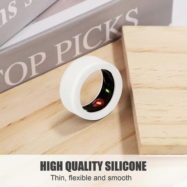 2 stk. Silikone Ring Cover Kompatibel med 3, Rund Ring Etui Elastisk Ring