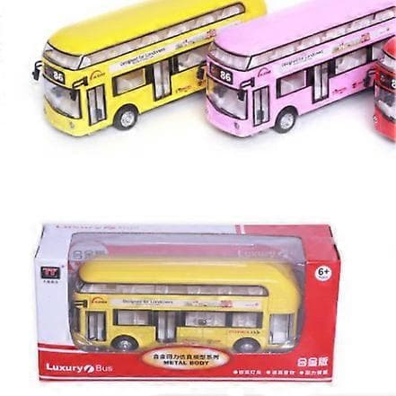 Lontoo Double Decker -turistibussimalli, leluauto lapsille Pink