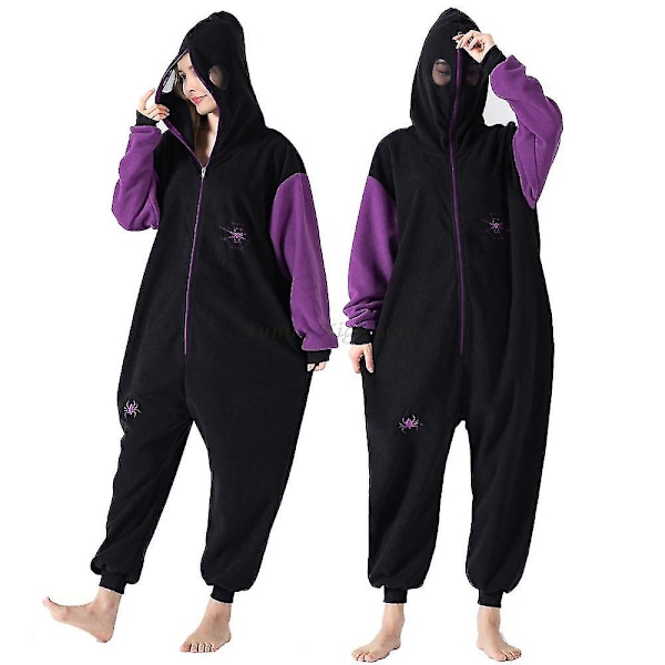 Joulupyjama Yksikokoinen Huppari Naisten Haalarit Fleecepuku Jouluasu Halloween-asut Aikuisten Onesies Uimapuvut_1 LFA06 M Height 158*167cm