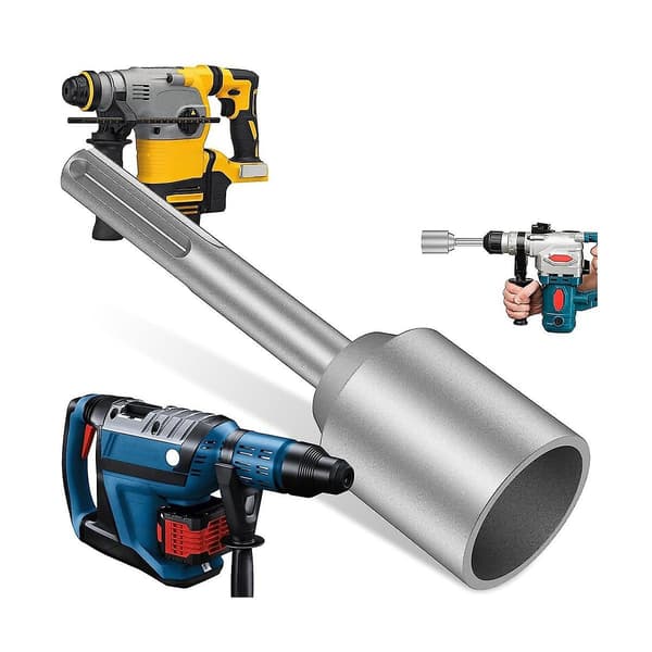 SDS-Max Jordstangsdriver, 45mm Heavy Duty Stålbor Bitdriver, til RotaryHammer Bor Jordforbindelse Silver