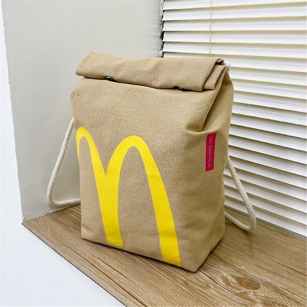 2024 Realistisk Mcdonalds Ryggsäck/Messenger Sidoväska - Snabbmat Gåvor Axel Student Fritid Messenger Bag