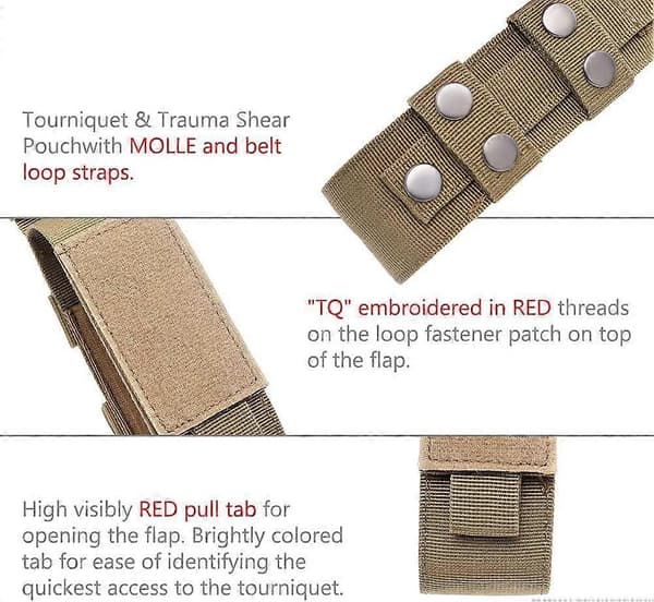 Tactical Molle -tasku kiristysside Nylon lääketieteelliset sakset Molle -taskun pidike EDC -vyötasku taskulamppu saksikotelo