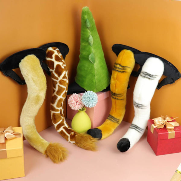 Anime Cosplay Kostume Dyrepote Plys Handsker Hale Søde Ører Hårbånd Voksen Børn BfB  [DmS] Dinosaur green tail