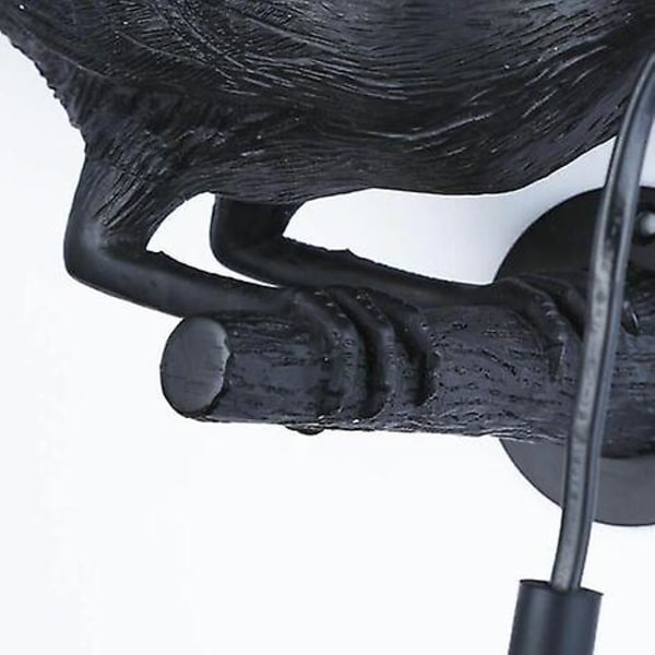 Vägglampa i Resin med Fågeldesign - Svart