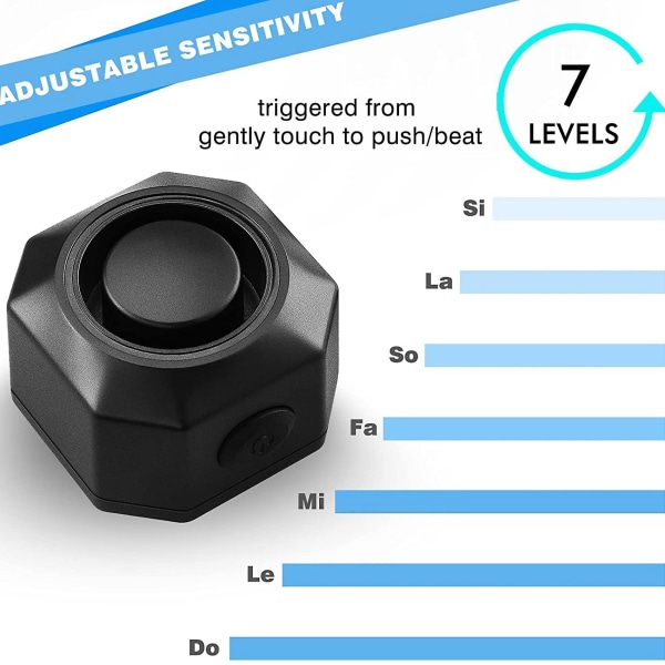 USB-ladattava pyörähälytin kaukosäätimellä, 110db voimakas langaton varkaudenestovärinäliiketunnistin Veh Black