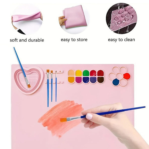 Maalausmatto Lasten maalausmatto Lasten taidetarvikkeet Luovat DIY-maalausmatto Taidematto GAO242808 Pink One Size