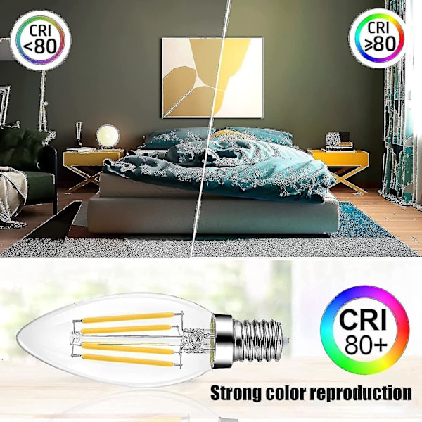 6-pack E14 dimbara varmvita 600lm 6w LED-lampor ersätter 60w 2700k LED-ljuskälla energibesparande