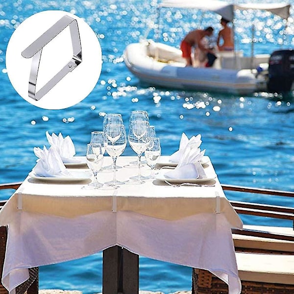 Udendørs Dugklemmer Store Dugklemmer Til Bord Med 2 Tommer Tykkelse, Fleksible Rustfrit Stål Picnic Dugklemmer Holdere (12 Stk)(gratis Forsendelse