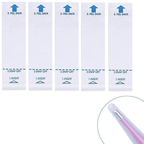100-pack Digital Termometer Sondenöverdrag - Engångs Universal Elektronisk Rektal Termometeröverdrag white