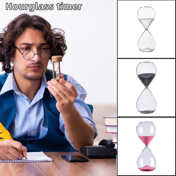 5/30/60 Minuters Rund Sandtimer Personlighet Glas Timglas Dekorationer Nyhet Tidshantering Verktyg Från Centure Shop Black 60 minutes