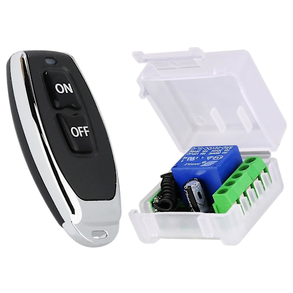 12V Relé Fjernkontroll Trådløs RF-modul 433MHz Sender Mottakerkontroll [LGL]