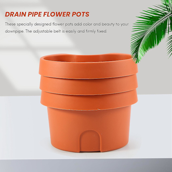 3 st/paket Unika Ränna Nedloppsrör Trädgård Blomkruka Dräneringsrör Blomkrukor Kar Badkar Dräneringsrör Trädgård PlBY